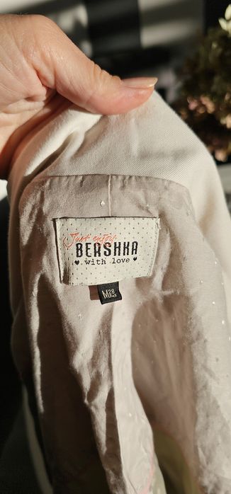 Marynarka ecru BERSHKA M