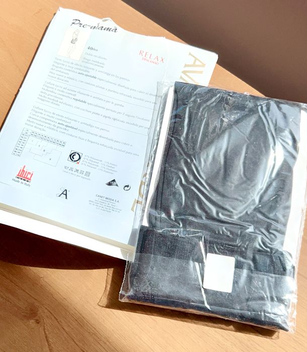 Collants de descanso pré mama em preto