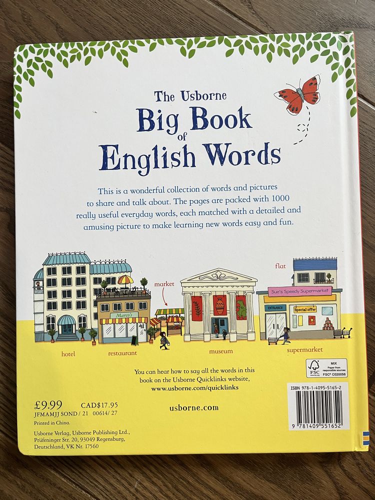 the usborne - big book of english words - nowa
