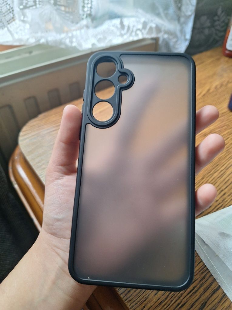 Plecki czarny mat+szkło do telefonu Samsung A55 5G