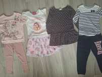 Paka 104 bluza Disney Bella sukienka H&M legginsy Next t-shirt cekiny