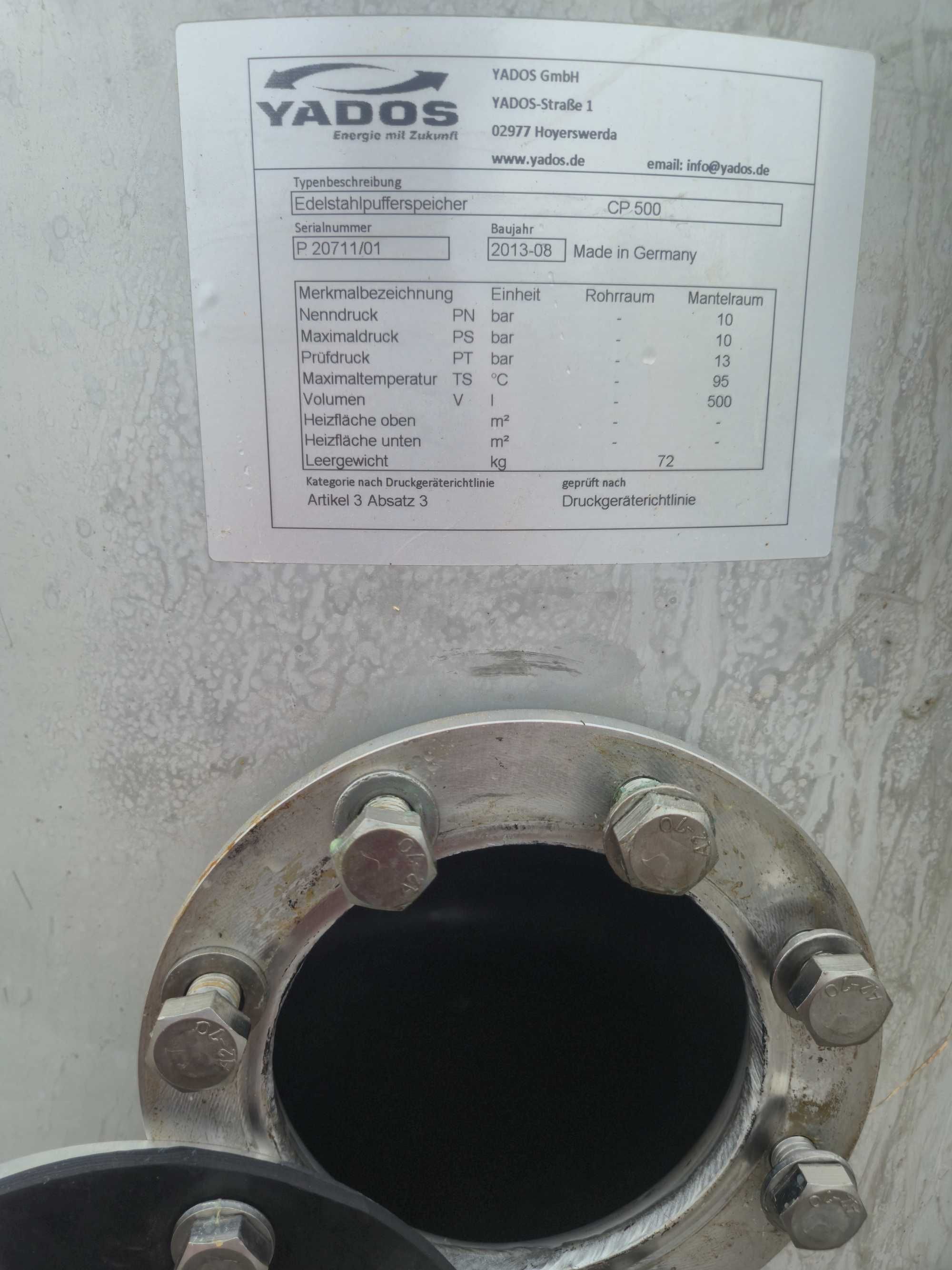 Bufor nierdzewny 500l Ocieplony Kwasoodporny Wysyłka Gwarancja