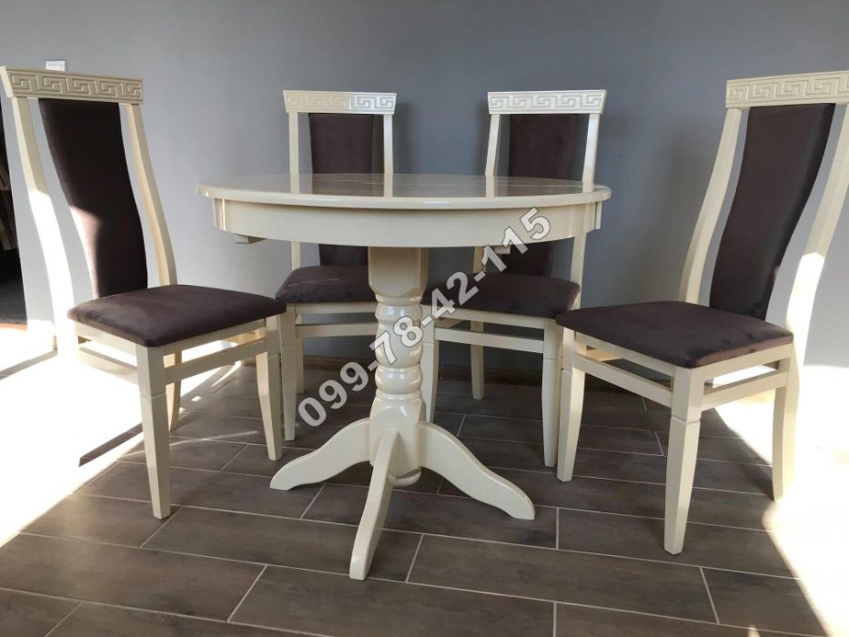 Стіл на кухню. Стол кухонный раскладной. Круглый стол обеденный.