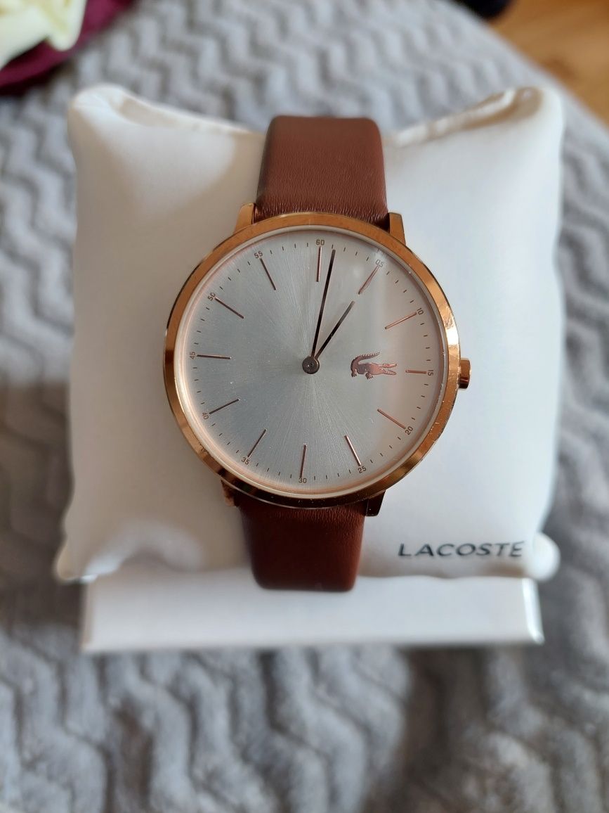 Zegarek Lacoste damski różowe złoto