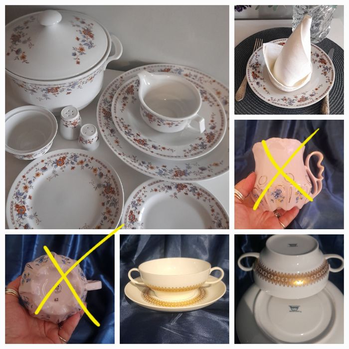 Розовый фарфор Германия,Лимож,молочники,кодлер,судки