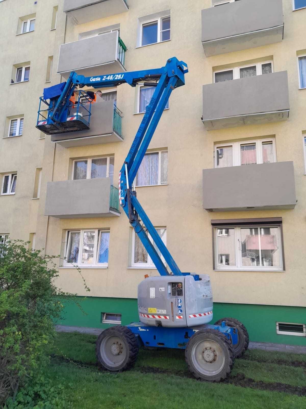 Zwyżka podnośnik koszowy prace na wysokości WYNAJEM