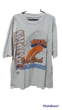 Koszulka męska szara koszykarska NBA New York Knicks vintage retro sta