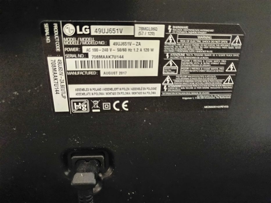 Tv Led 4k Fullhd LG 49UJ651V