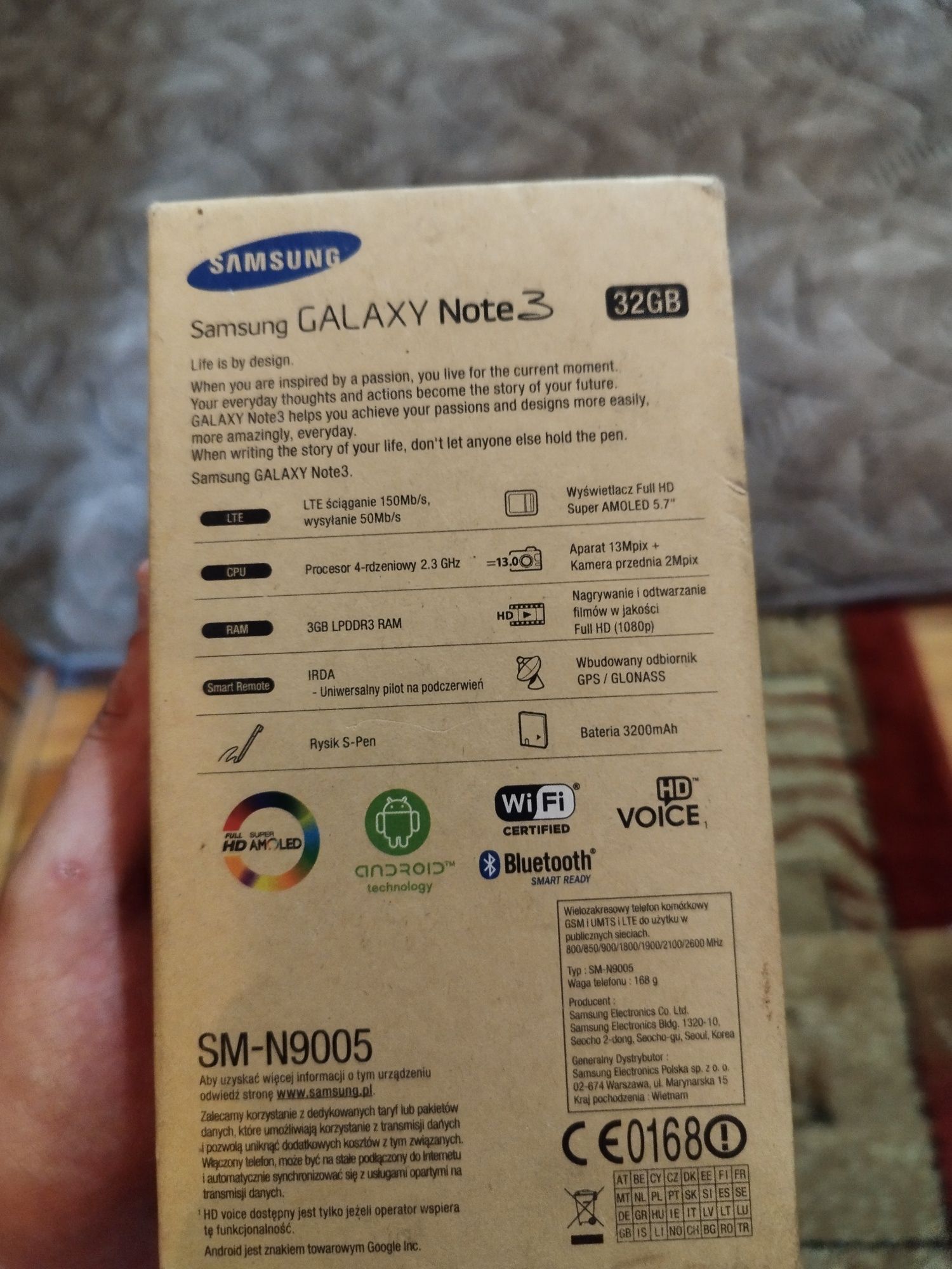Samsung Galaxy note 3 pudełko