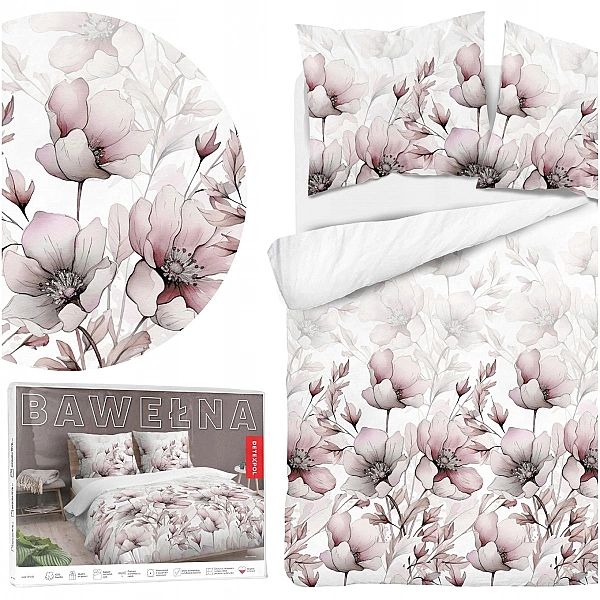 Komplet pościeli BAWEŁNIANEJ VICENZA 220x200/3 częsci elegancka z wzor