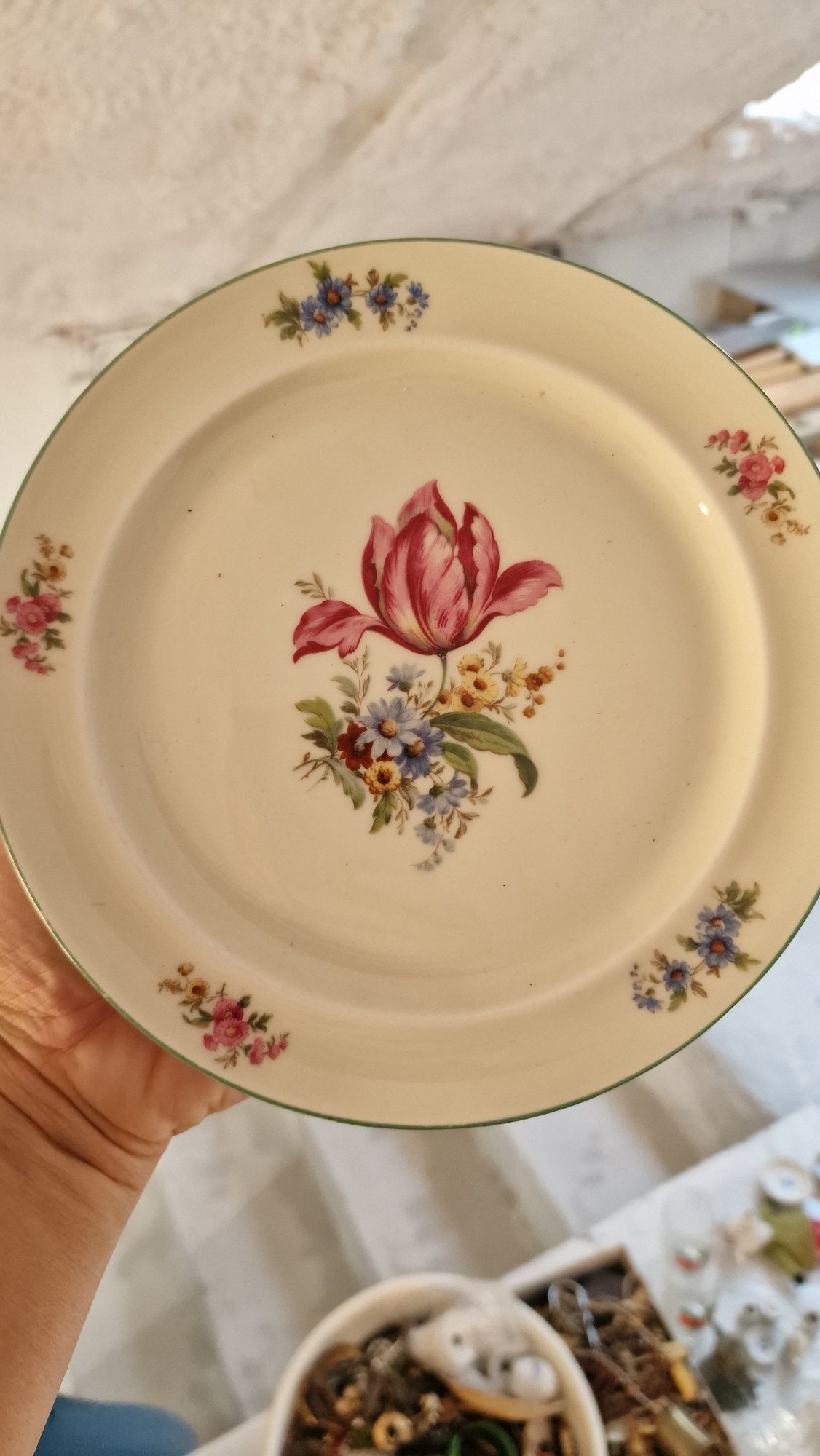 Talerze 6 sztuk Bohemia Royal Ivory antyk