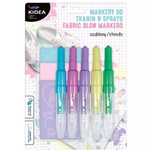 Markery do tkanin w sprayu z szablonami sweet love 5 kolorów. Derform