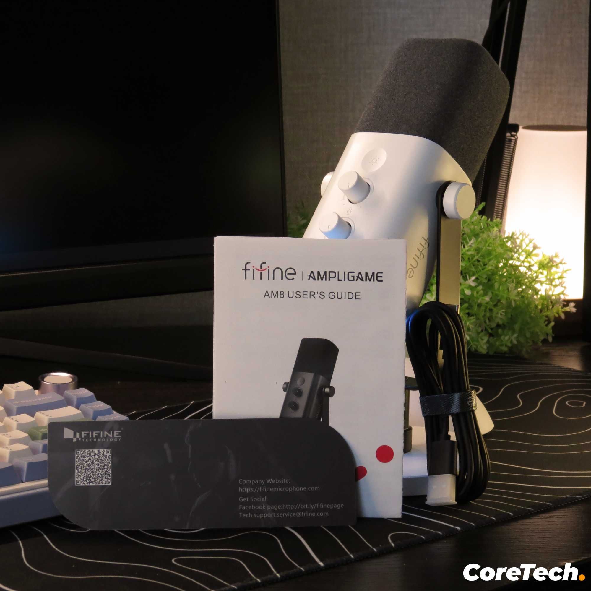‼️ГАРАНТІЯ • Студійний мікрофон FIFINE AM8 • (White)