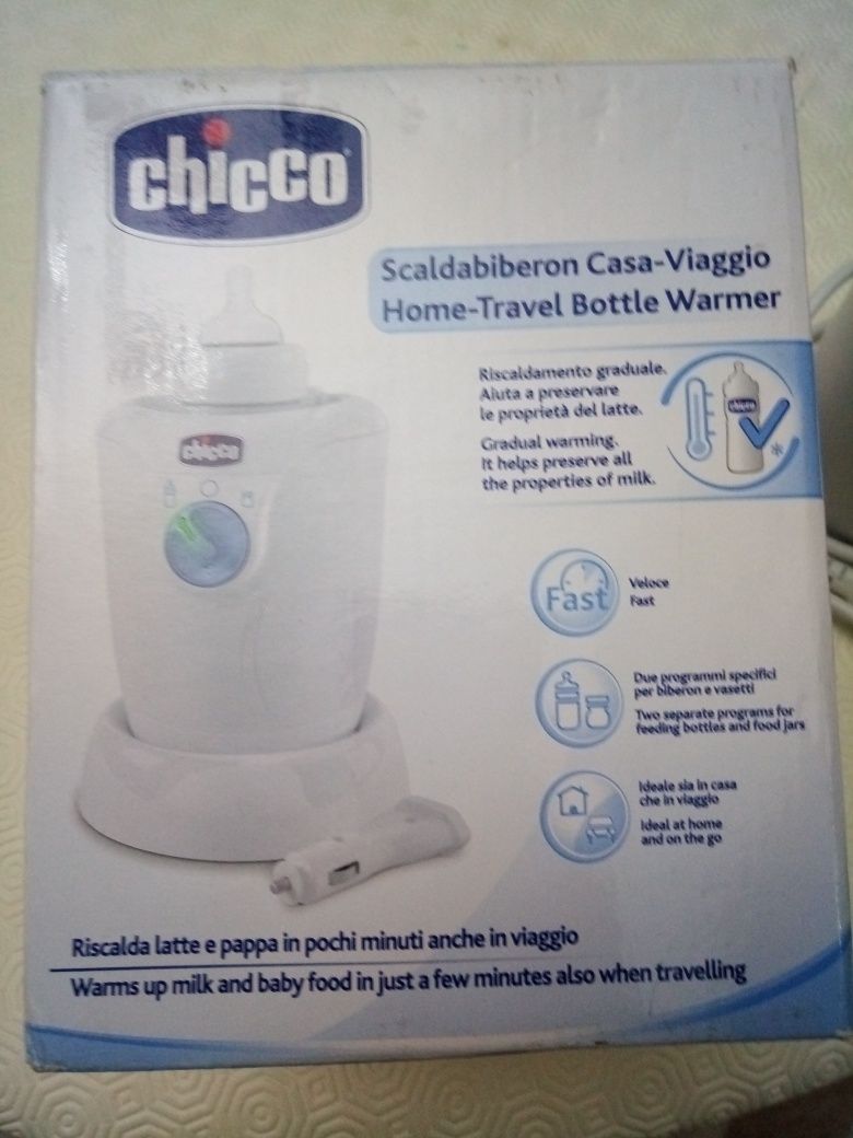 Aquecedor de biberões casa e viagem Chicco