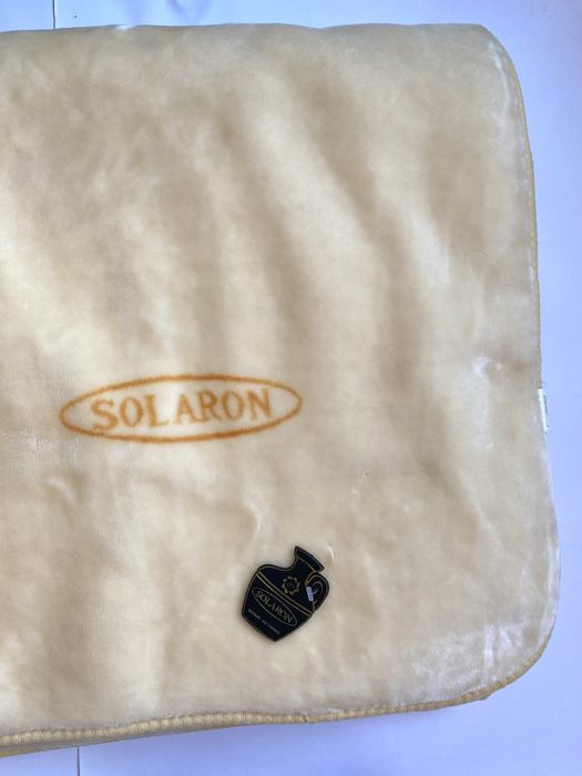 Плед полуторный акриловый однотон персиковый  (solaron)