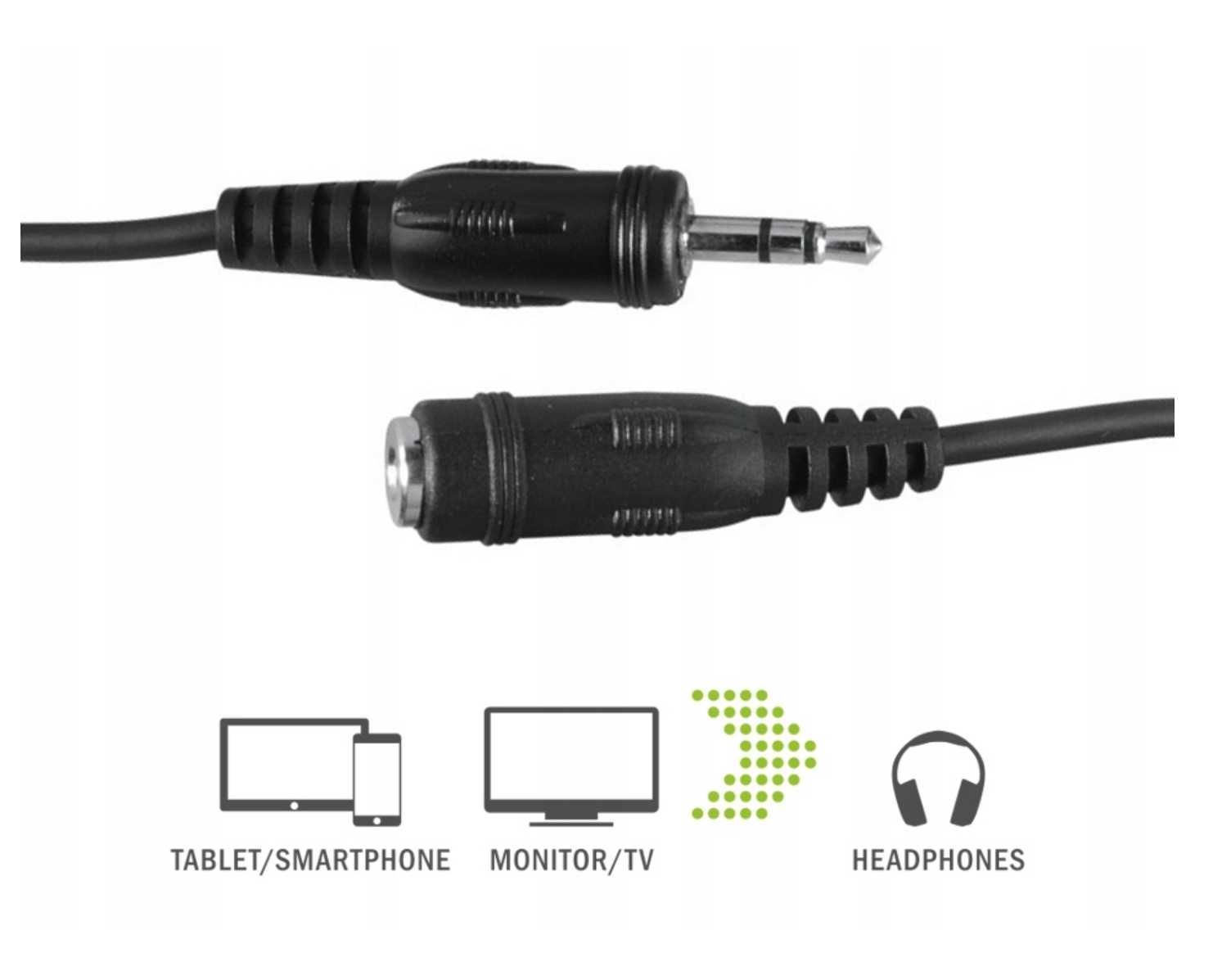 Kabel przedłużacz - mini jack (3,5mm) 5M koszowy - Hama