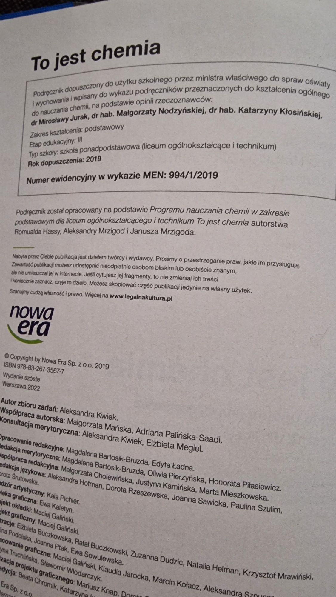 To jest chemia 1 zakres podstawowy
