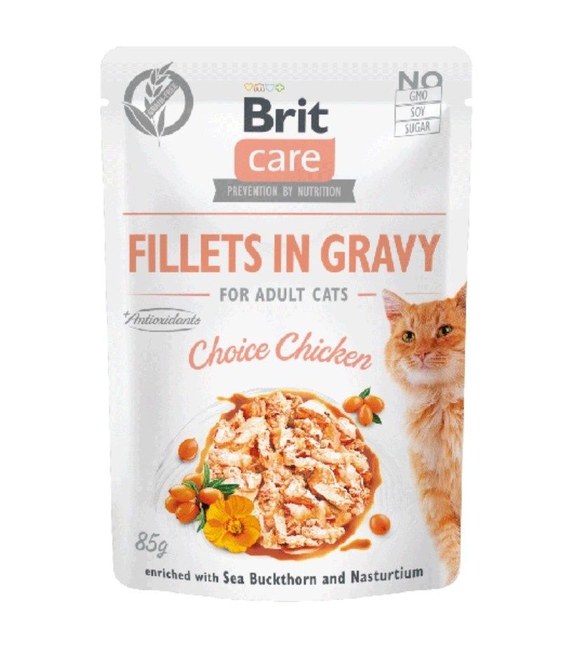 Brit Care Cat filety z kurczaka w sosie 10x85g