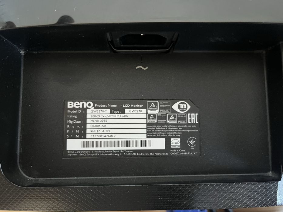 Monitor BENQ LCD GW2270 zestaw