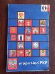 mapa sieci PKP 1969 vintage PRL