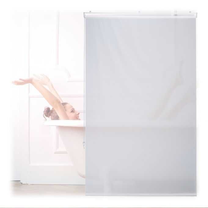Roleta prysznicowa szybkoschnąca biała zasłona 100x240cm