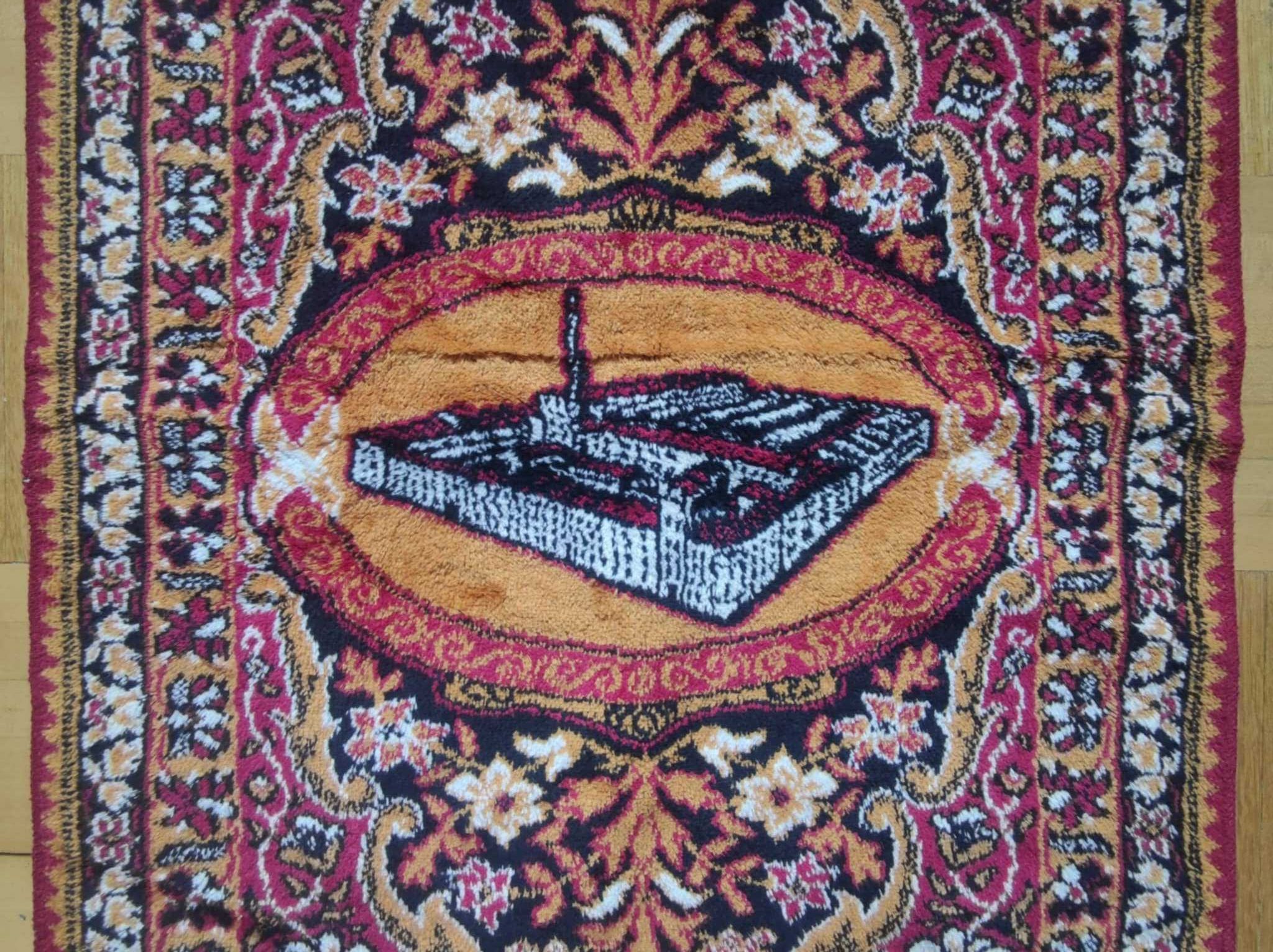 RUNOTEX kilim dywan klęcznik PRL 80 lat kalisz fwr czerwony