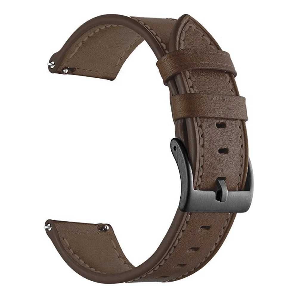 Ремінець шкіряний для годинника 22 мм Black/Gray/Brown/Light brown