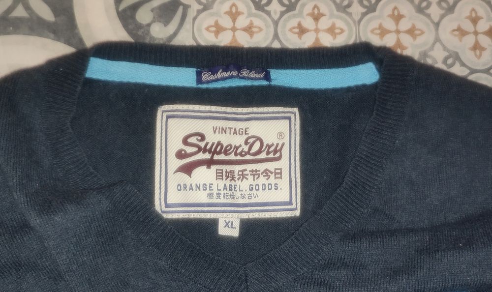 Sweter Superdry r. L kaszmir Vintage