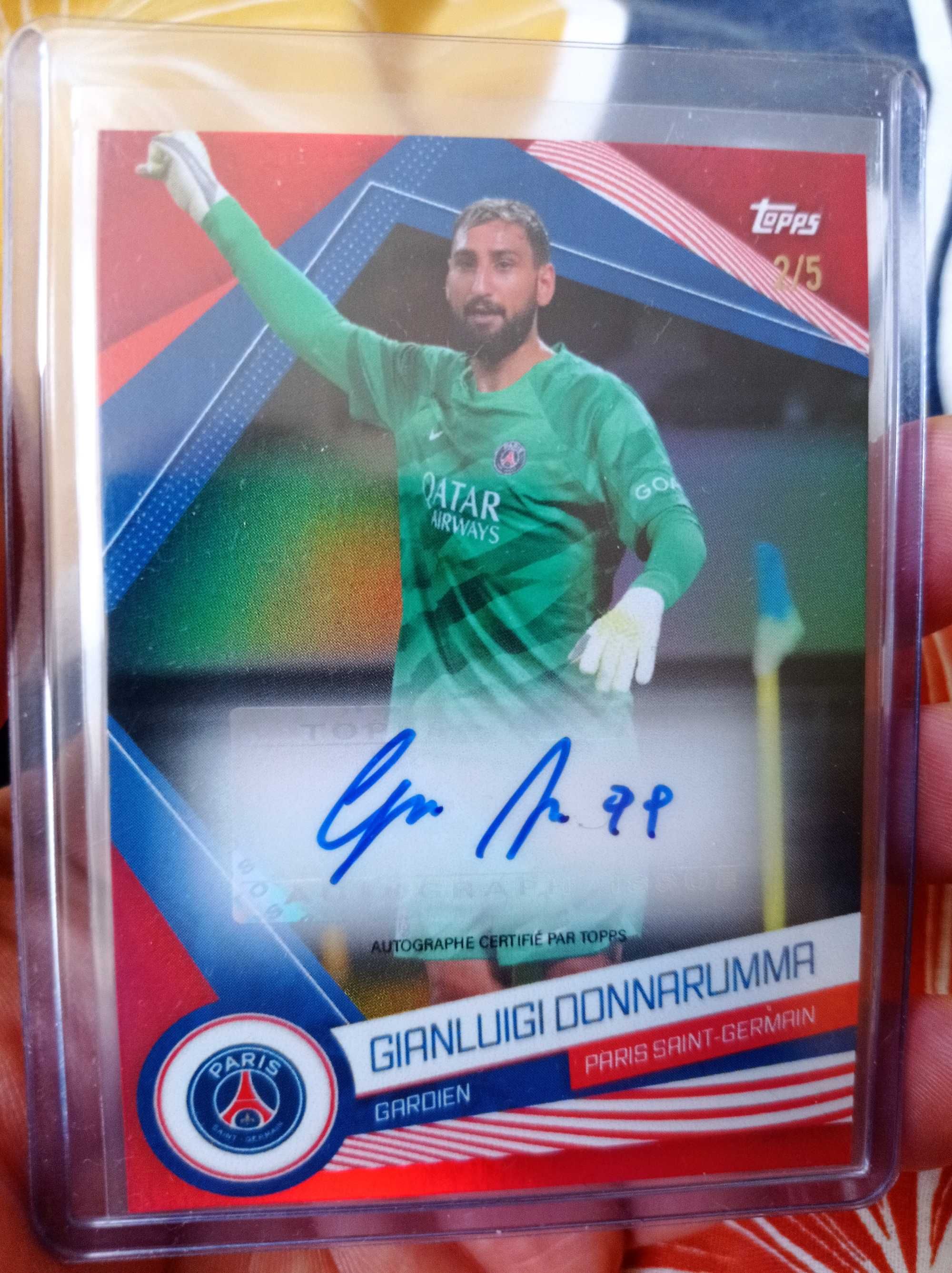 Karta piłkarska Donnarumma topps fan Set PSG