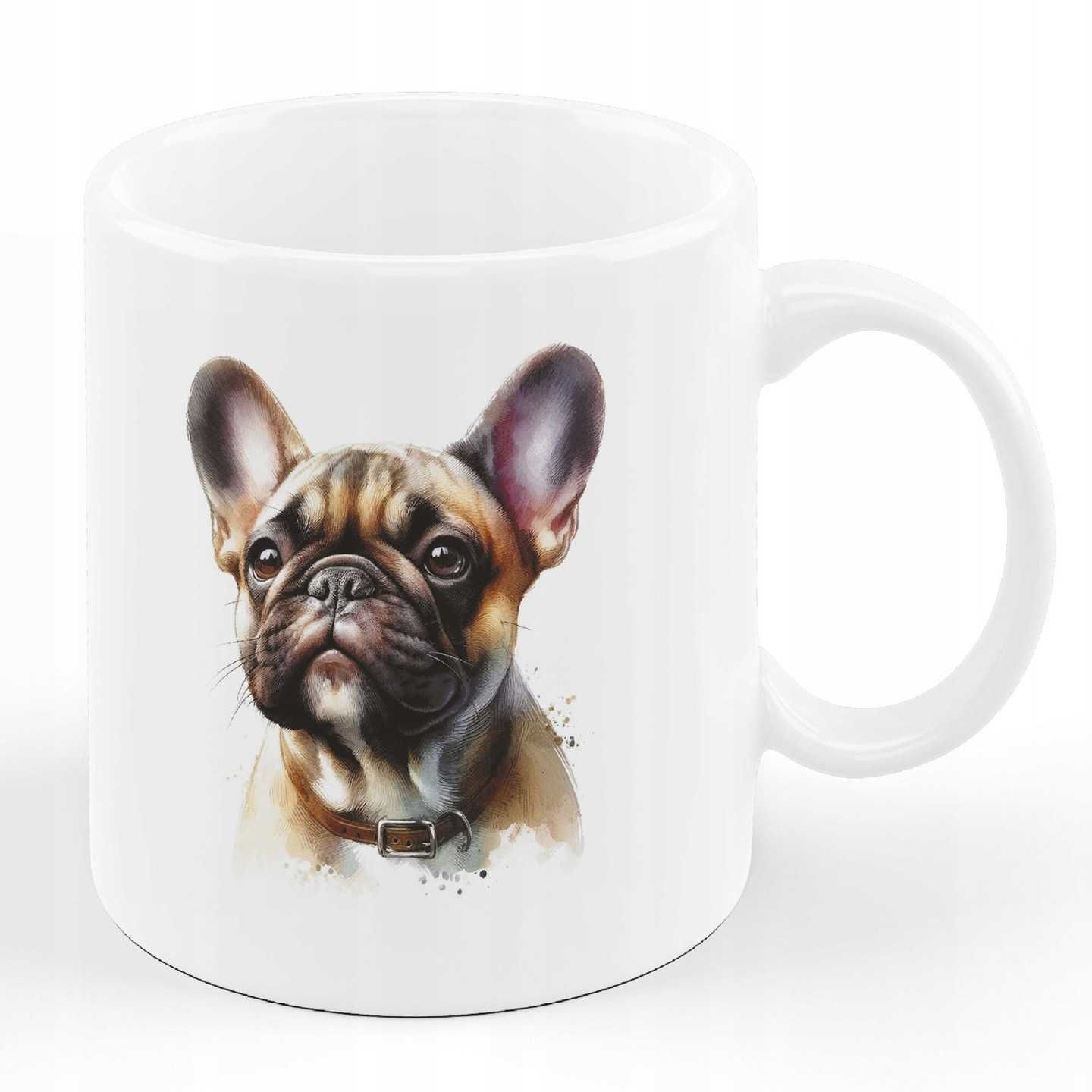 Kubek Pies Buldog Francuski ceramika 330 ml