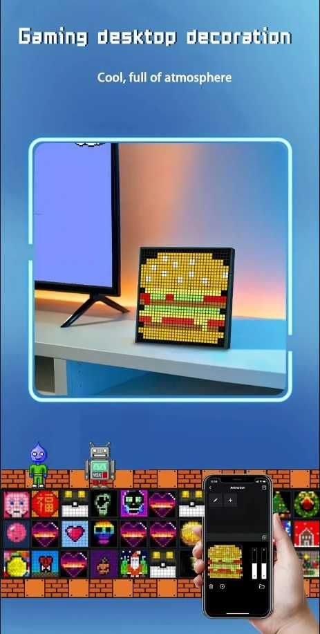 Програмуємий піксельний дисплей 32х32 пікселя