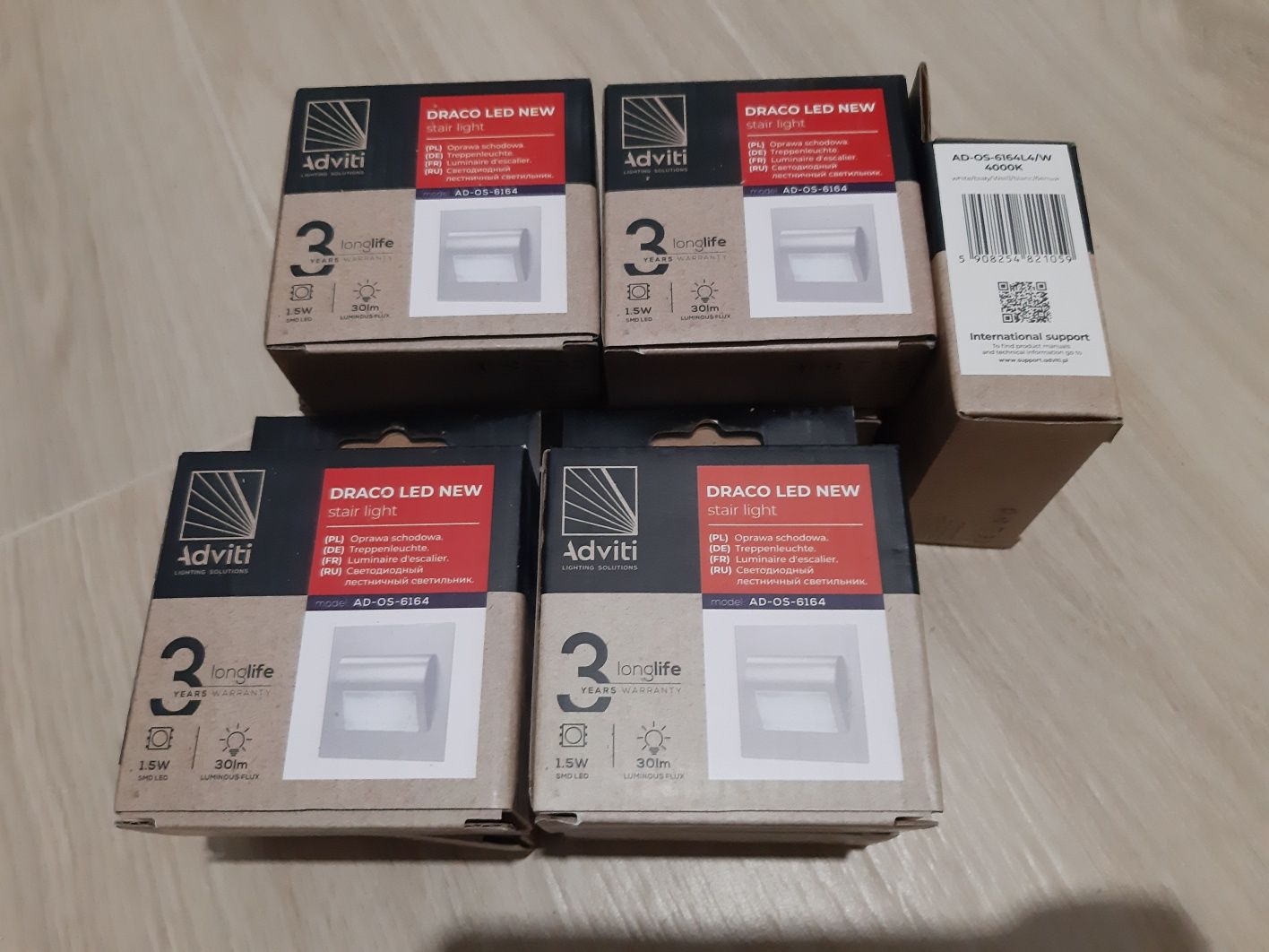 Oprawa oświetleniowa led schodowa Orno 1,5W barwa neutralna 9szt
