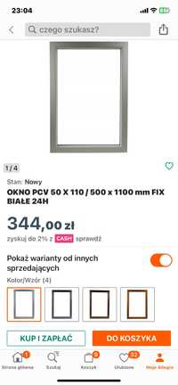 Okno pcv biale nowe