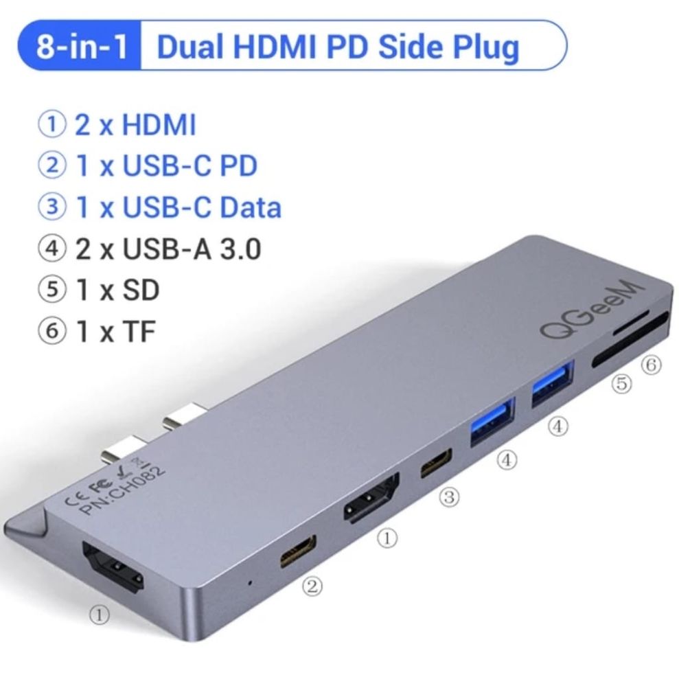 Hub 8w1 macbook pro przejściówka