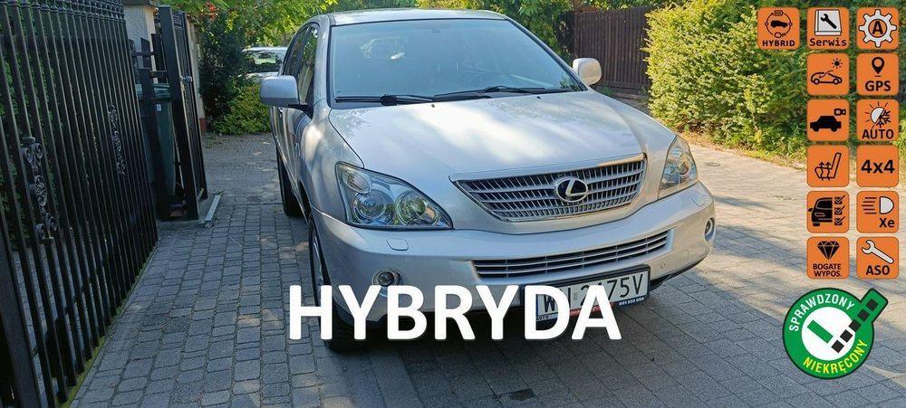 Lexus RX 400h ,Président. 4x4 ,hybryda,skóra ,szyber.,bezwypadkowy,st.bdb