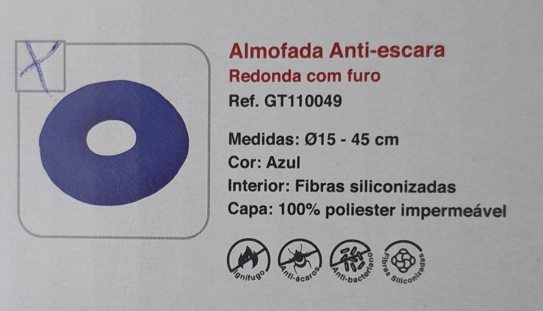 Almofada circular anti-escara