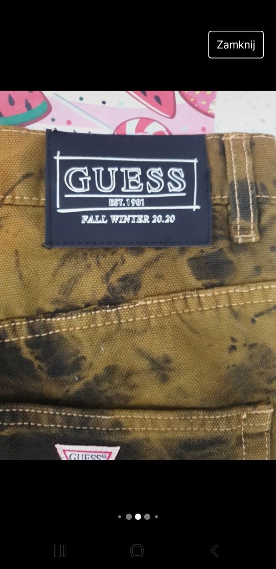 Spodnie Męskie Guess Fall Winter 20.20 kamuflage nowe