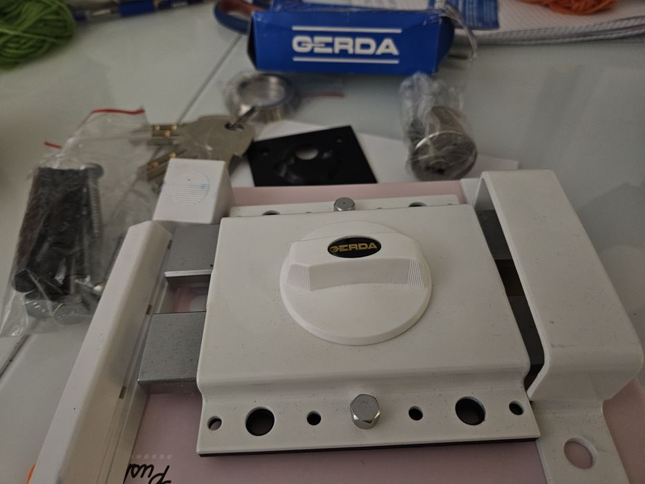 Gerda zamek zx1000 antywłamaniowe zamek drzwiowy z pokrętłem biały