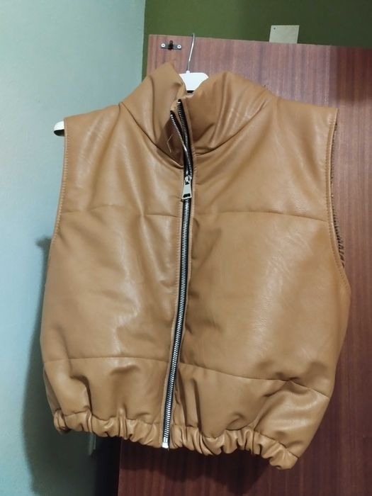 Colete ecopele camel novo