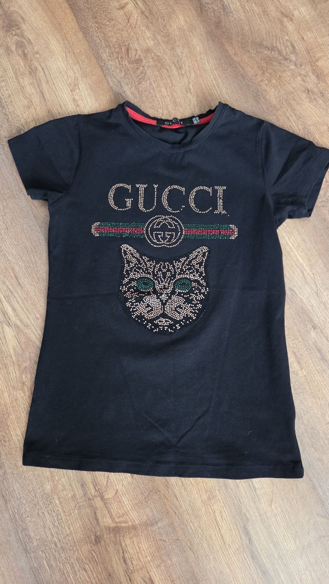 Koszulka dziewczęca cyrkonie gucci roz 140/146