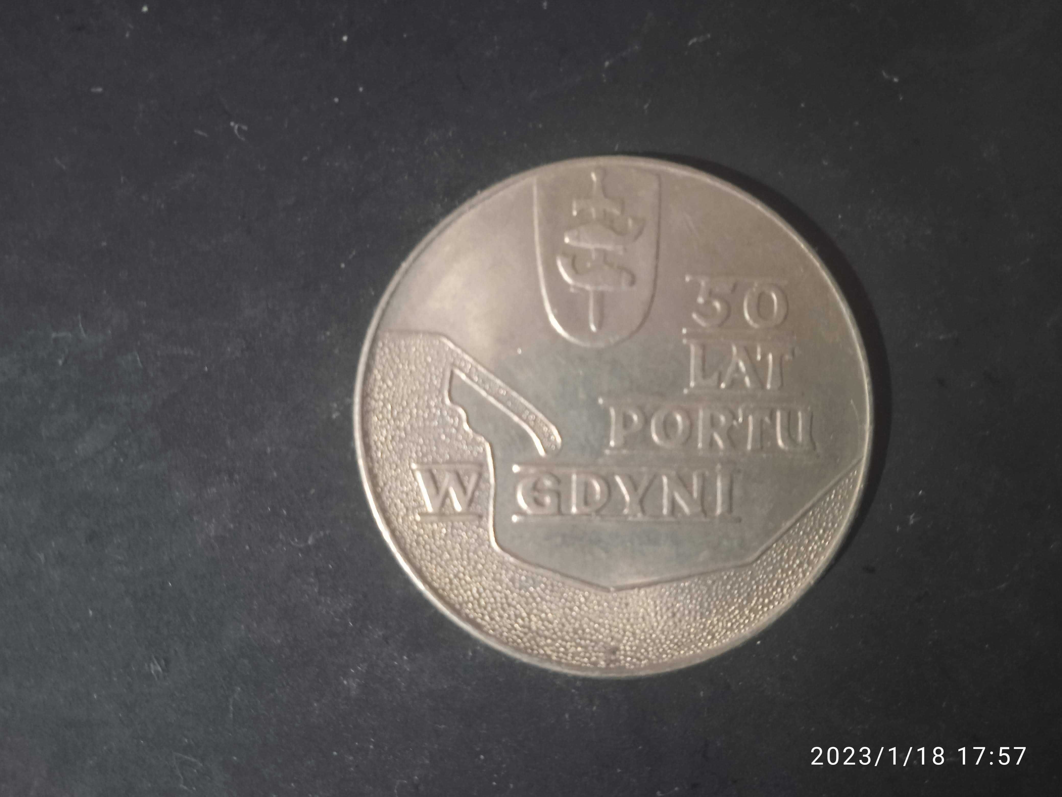 Moneta 10 zł - 50 lat portu w Gdyni