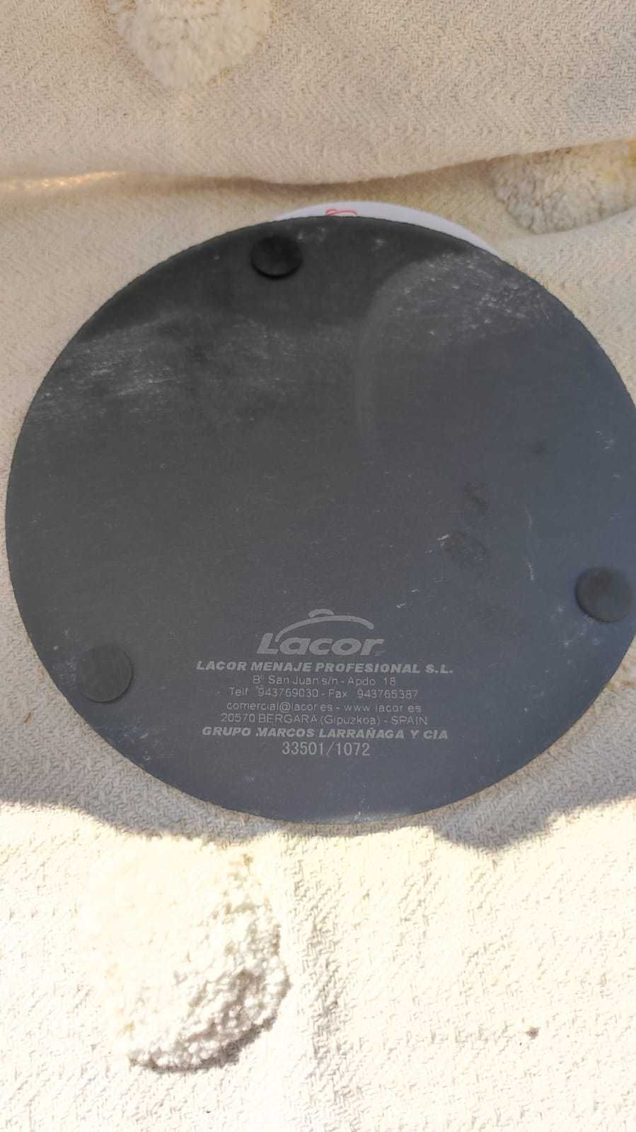 LACOR taca łupkowa okrągła, czarna, 25 x 25 x 1 cm
