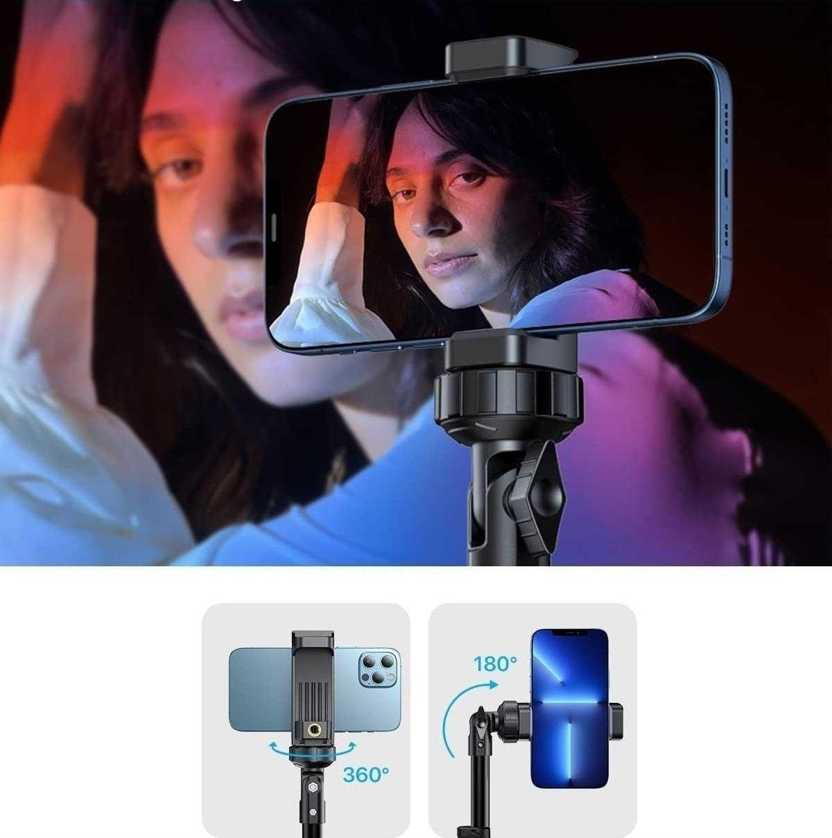Statyw do telefonu, aparatu, kijek do selfie, tripod + pilot, 158 cm.