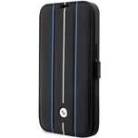 Etui Bmw Leather Stamp Blue Lines Na Iphone 14 Pro - Czarne