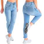 Spodnie damskie jeansy momfit boyfriend M.Sara M