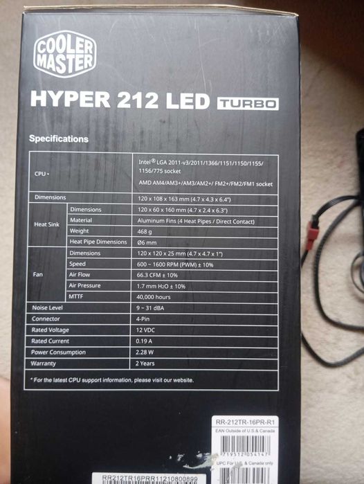 cooler master hyper 212 led turbo