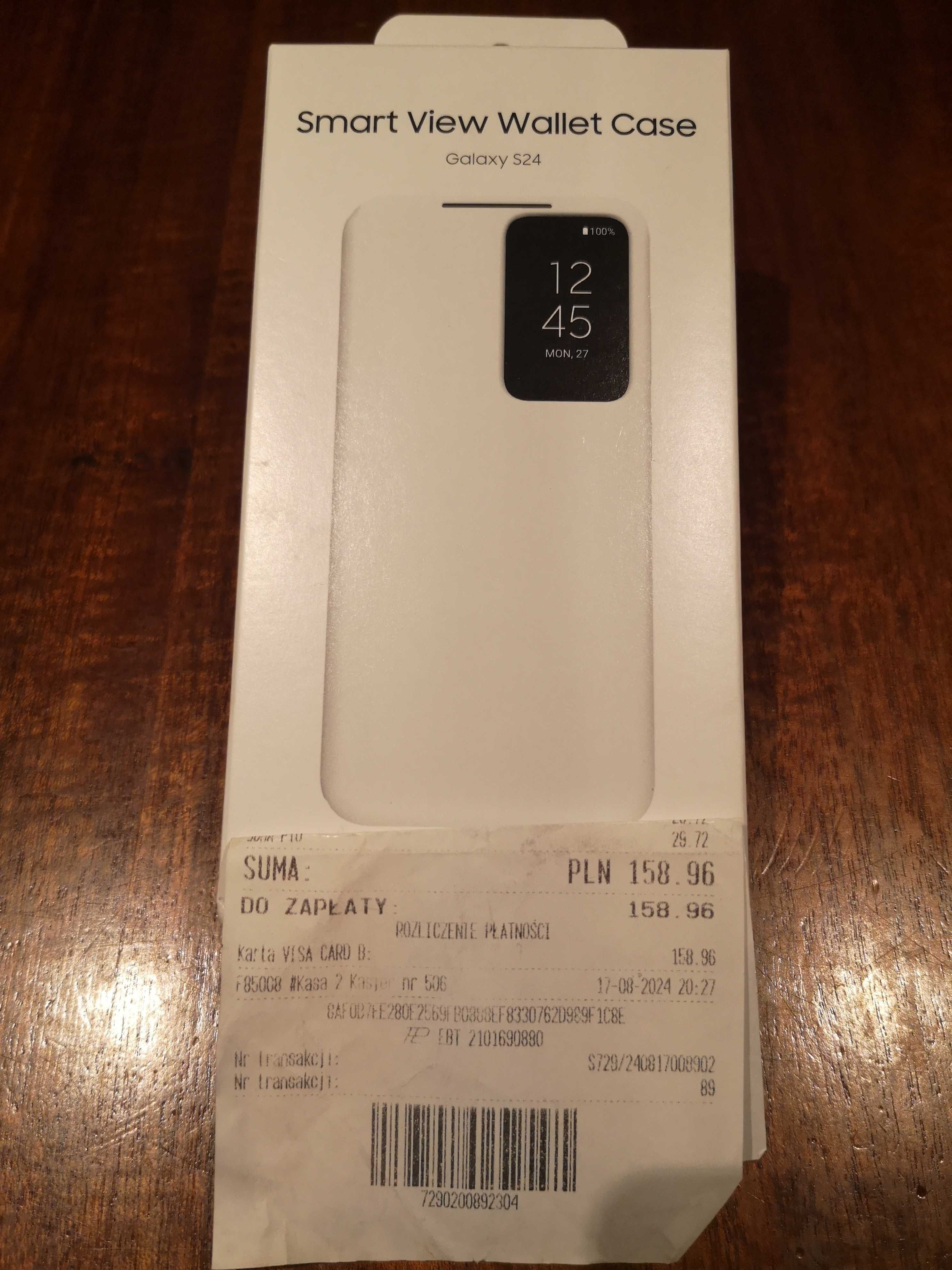 NOWE Samsung s24 smart view wallet case białe etui