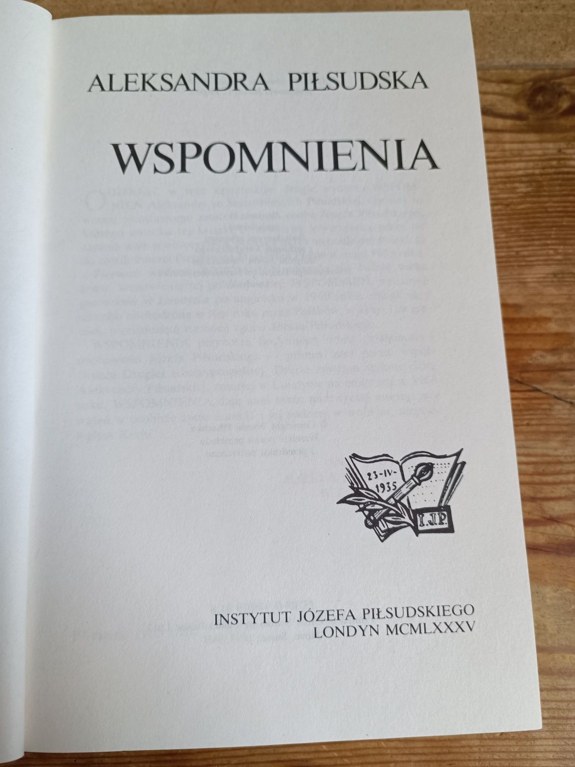 Aleksandra Piłsudska - wspomnienia