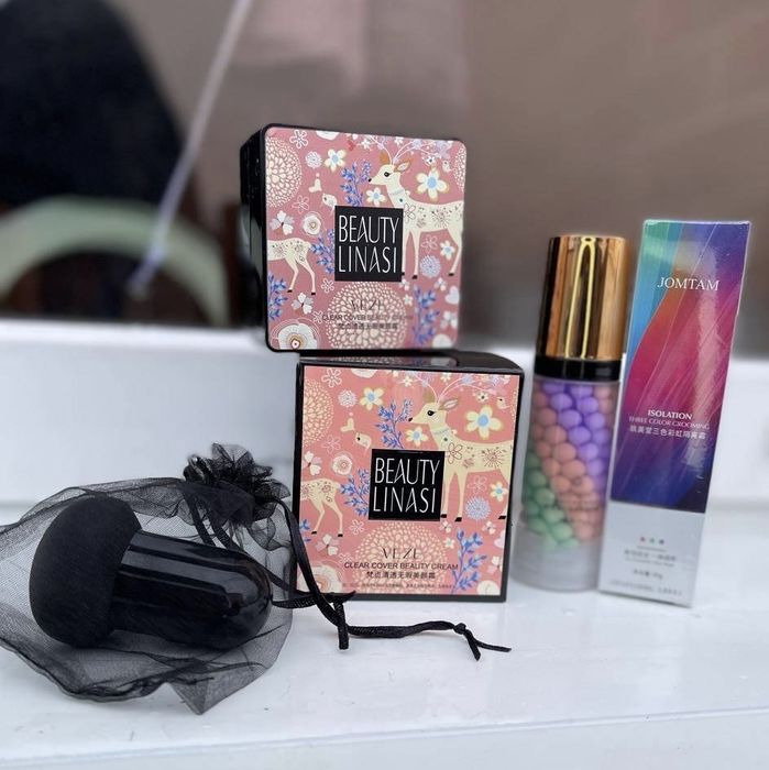 Набір ( кушон Veze і база під макіяж Jomtam)