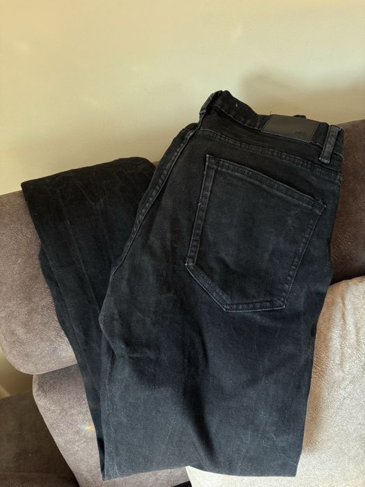 Czarne jeansy męskie Zara prosta nogawka